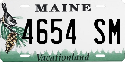 ME license plate 4654SM