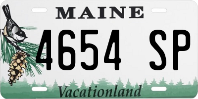 ME license plate 4654SP