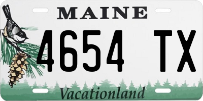 ME license plate 4654TX