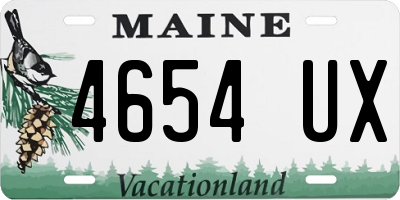 ME license plate 4654UX