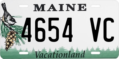 ME license plate 4654VC