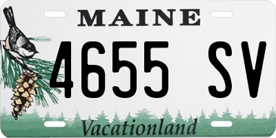 ME license plate 4655SV