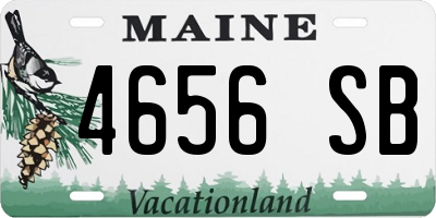 ME license plate 4656SB