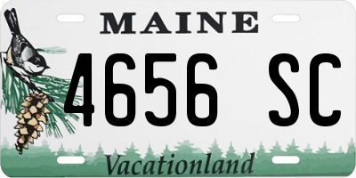 ME license plate 4656SC