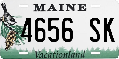 ME license plate 4656SK