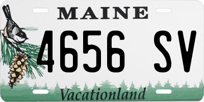 ME license plate 4656SV
