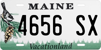ME license plate 4656SX