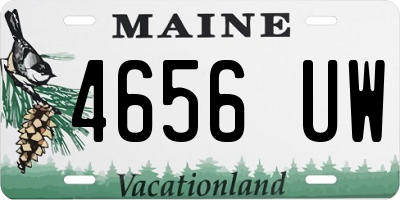 ME license plate 4656UW