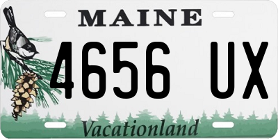 ME license plate 4656UX