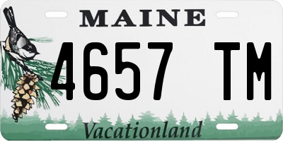 ME license plate 4657TM