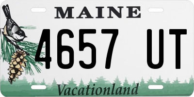 ME license plate 4657UT