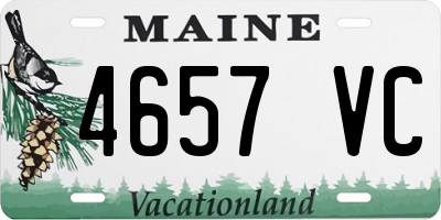 ME license plate 4657VC