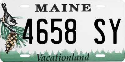 ME license plate 4658SY