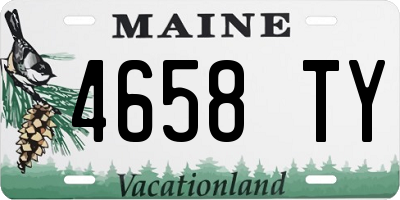 ME license plate 4658TY