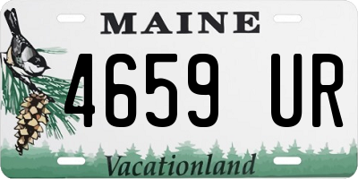 ME license plate 4659UR