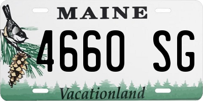 ME license plate 4660SG
