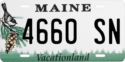 ME license plate 4660SN