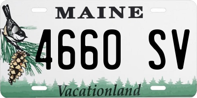 ME license plate 4660SV