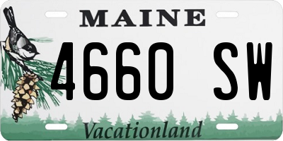 ME license plate 4660SW