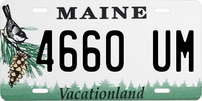 ME license plate 4660UM