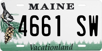 ME license plate 4661SW