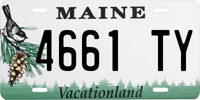 ME license plate 4661TY