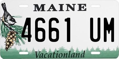 ME license plate 4661UM