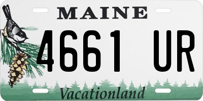 ME license plate 4661UR