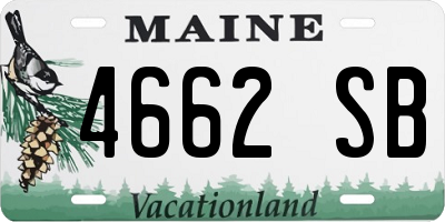 ME license plate 4662SB