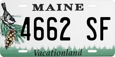 ME license plate 4662SF