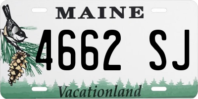 ME license plate 4662SJ