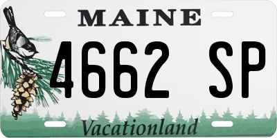 ME license plate 4662SP