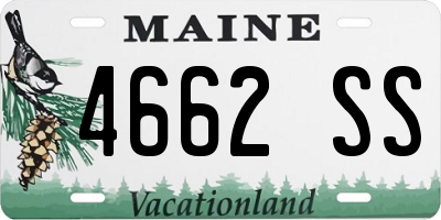 ME license plate 4662SS