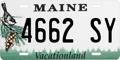ME license plate 4662SY