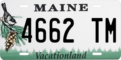 ME license plate 4662TM