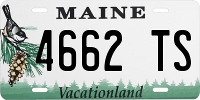 ME license plate 4662TS