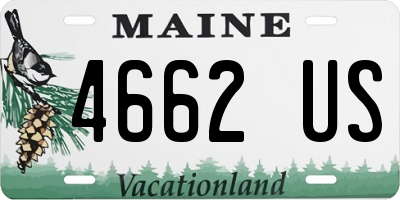 ME license plate 4662US