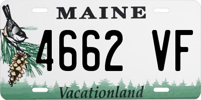 ME license plate 4662VF