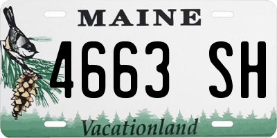 ME license plate 4663SH