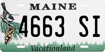 ME license plate 4663SI