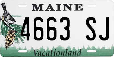 ME license plate 4663SJ
