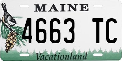 ME license plate 4663TC
