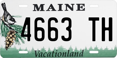 ME license plate 4663TH