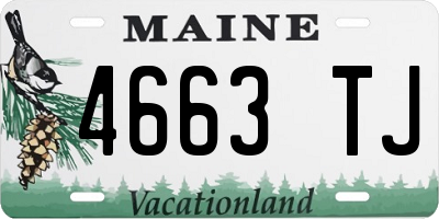 ME license plate 4663TJ