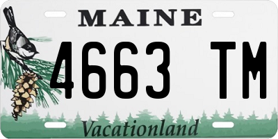 ME license plate 4663TM
