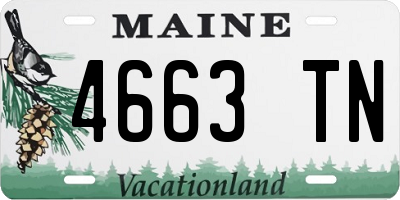 ME license plate 4663TN