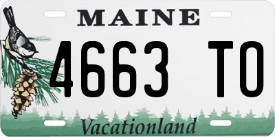 ME license plate 4663TO