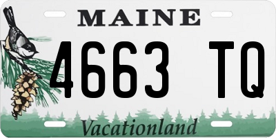 ME license plate 4663TQ