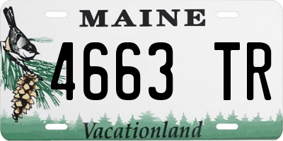 ME license plate 4663TR