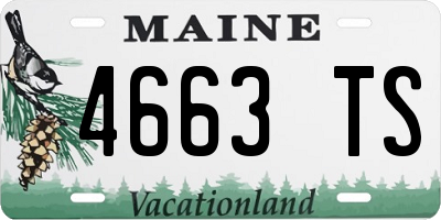 ME license plate 4663TS